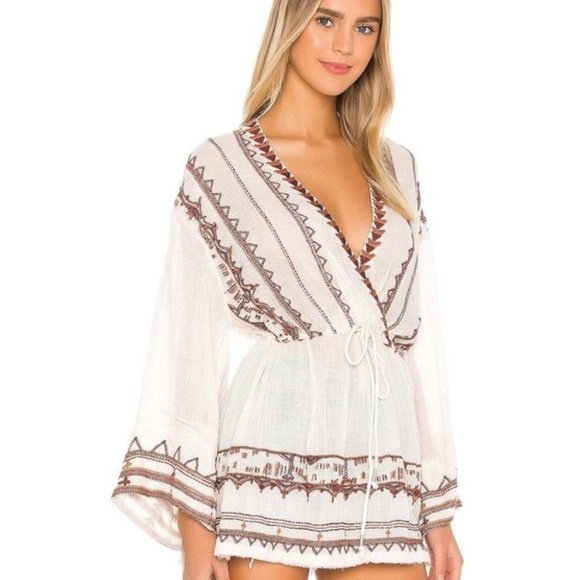 Free People Tops - Free People Saffron Embroidered Boho Tunic NWT